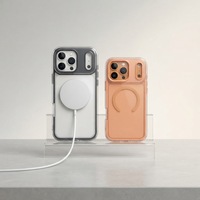 Coques de téléphone transparentes en TPU souple avec anneau magnétique coloré, design 2 en 1, antichoc, charge sans fil, pour 13 16 15 14 17 18 Pro Max