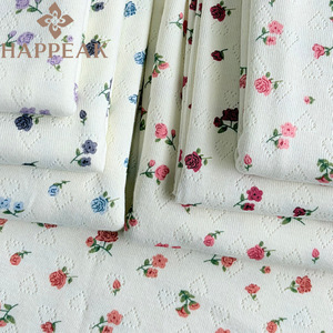 Vải dệt kim cotton mềm mại HAPPEAK, họa tiết hoa hồng vintage, kiểu dáng ren, in hoa, chất liệu jersey dành cho quần áo trẻ em và đồ ngủ - Product Image 1