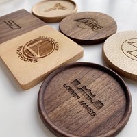 Sous-verres en bambou personnalisés en gros, écologiques, avec support pour table basse