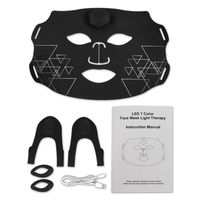 Masque de luminothérapie infrarouge 7 couleurs en silicone LED, masque facial à lumière rouge pour les soins de la peau, pour une utilisation à domicile et en centre de beauté