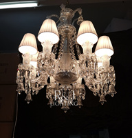 Moyen-Orient populaire luxe 8 lumières Asfour cristal verre bras Bacarat lustre pour hôtel Villa éclairage décoratif
