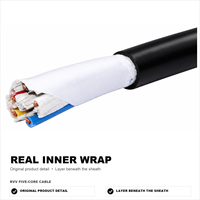 Câble de commande flexible 5 conducteurs 5x0,5mm² H05VV-F RVV en cuivre souple isolé et gainé PVC 300/500V pour câblage d'équipements intérieurs