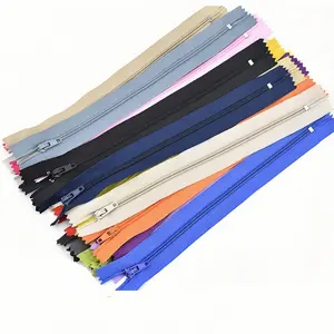 Nylon Sustainable Zippers 3# 4# 5# Zip Accessories Plastic Zippers for Clothes Zips for Bags 50 Cm Zippers by The Yard Plastic