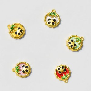 Pendentif Panda en alliage plaqué, bijoux pour la fabrication de bracelets, formes variées GJ280 - Product Image 1