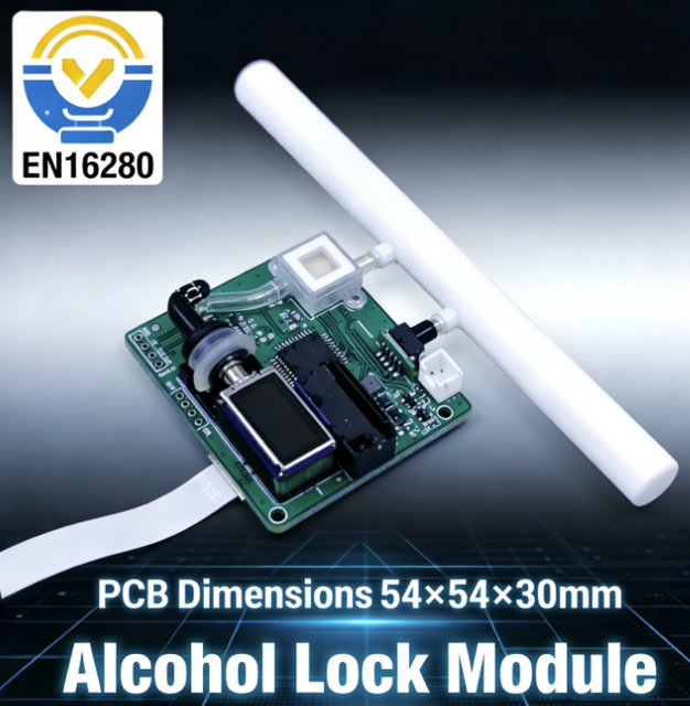 Aectec High Accuracy Fuel Cell Module Vehicle Safety Breathalyzer Testing System Alcohollock Detection Device