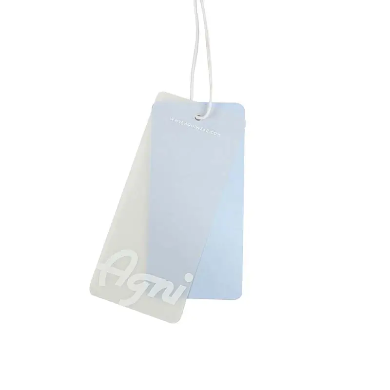 Factory Direct Supply Custom Transparent PVC Garments hang tag template for clothing