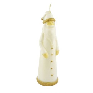 Candela Bianca Lucida a Forma di Babbo Natale per Decorazioni Natalizie - Product Image 1