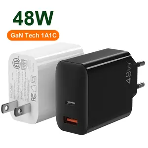 GaN C A 48Wガン充電器45wusbcハイパワーデュアル急速充電ガン充電器