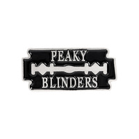 En gros : Pins en métal à thème dessin animé, Broches en alliage créatives Peaky Blinders, Badges en émail mignons, Badges de revers personnalisés en forme de lame de rasoir