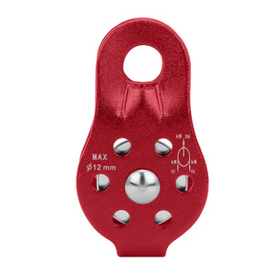 Poulie simple fixe en alliage d'aluminium, diamètre de câble max. 12 mm, capacité de charge 26 kN, équipement d'escalade et de sauvetage - Product Image 2