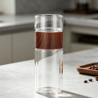 Gobelet en verre pour boba avec paille, logo personnalisé, design minimaliste, unisexe, pour la rentrée scolaire, emballage personnalisé pour café et thé au lait