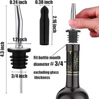 Verseurs classiques en acier inoxydable pour bouteilles de liqueur Verseurs de liqueur Distributeur de liqueur Accessoires de bar Bec verseur de vin