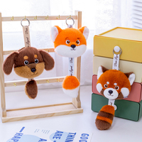 Pendentif de dessin animé, jouet en peluche, renard mignon, raton laveur, porte-monnaie, sac à dos personnalisé, porte-clés en peluche, poupée, jouets