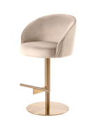 Tabouret de bar moderne à hauteur réglable pivotant avec repose-pieds en velours, chaise de comptoir, mobilier de salle à manger, salon, hôtel, fête, bar, îlot