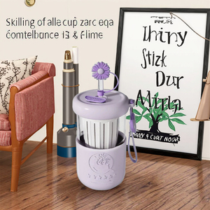 400ml High Aesthetic Value Cute Tea Separation Glass Straw <b>Cup</b> for <b>Cold</b> Extraction Perfect Gift Drink <b>Cup</b> - Product Image 3