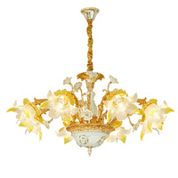 Lustre led en cristal au design européen classique, en alliage de zinc, design moderne, produit de luxe, éclairage d'intérieur, luminaire décoratif de plafond, idéal pour une villa