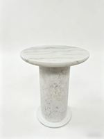 Meubles multifonctionnels de luxe au design minimaliste moderne, tables d'appoint en marbre naturel