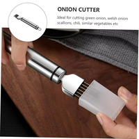 Roestvrij staal 304 Scallion Slicer Multifunctionele uienversnipperaar Snijder Beschermhoes Gemakkelijke grip Compact ontwerp Keuken