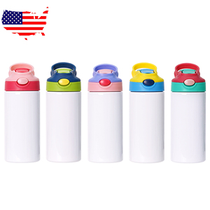 Magazzino USA 12oz 350ml di sublimazione bianco per bambini bianco per bambini Non affusolato bottiglie d'acqua per bambini etero - Product Image 5
