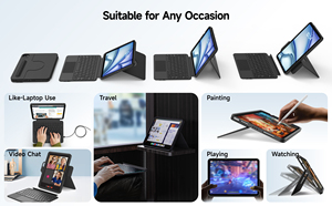 Trường hợp bàn phím cho ipad nhà sản xuất bán buôn đáng chú ý lớn Touchpad Bàn phím bìa cho ipad không khí cho iPad Pro 10.9inch 11inch - Product Image 4