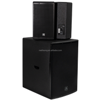 Système de sonorisation PA actif professionnel 2.1 Classe D DSP 500W 55Hz-18KHz Bois/Métal Extérieur Équipement audio professionnel Noir CE