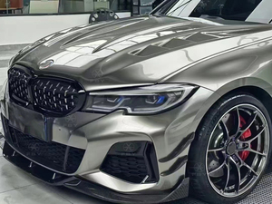 Divisor de labios de parachoques delantero de fibra de carbono Real estilo TAKD de alta calidad para <span class=keywords><strong>BMW</strong></span> 3 Series G20 m-sport 2019-2023 piezas de automóviles - Product Image 3