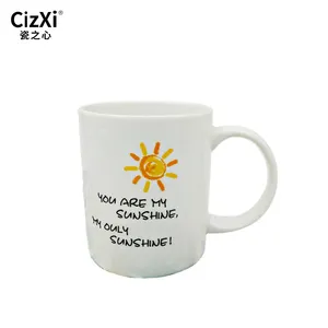 Hot sale customized 11 OZ fancy design ceramic mug for restaurant hotel