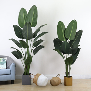 Nordique grand voyageur simulé banane bonsaï intérieur décoratif en plastique plantes en pot bureau plante verte ornements - Product Image 3