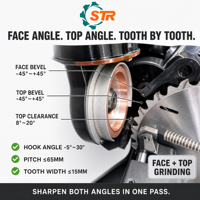 Machine de rectification CNC de haute précision STR T500+ (D) pour l'affûtage des lames de scie circulaires en diamant et carbure de tungstène, pour les angles de face et de dessus