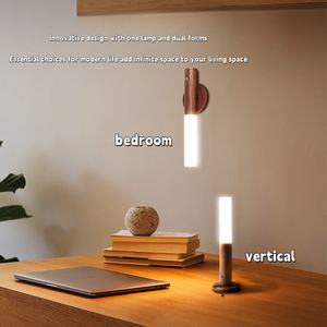 Three Modes LED Night Light USB Charging Wall <strong>Lamp</strong> Intelligent Human Body Sensing <strong>Wood</strong> Grain Stick Corridor <strong>Lamp</strong> Bedroom - Product Image 4