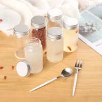 Pot vide transparent 50ml/75ml/100ml pour extrait de nid d'oiseau, dessert, yaourt, confiture, miel, avec bouchon à vis, écologique