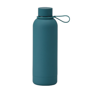 500ml Stainless Steel Insulated Cup <b>Small</b> Mouth Handle Portable Rubber Material Water Bottle Outdoor Sports Customizable Design - Product Image 5