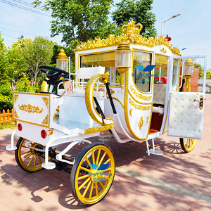 Venta al por mayor precios de fábrica lujo oro eléctrico princesa boda sin caballos real carro de caballos para la venta hecho en China - Product Image 1