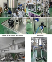Machine de remplissage automatique verticale à tête unique à piston pneumatique pour bouteilles, remplisseuse haute précision pour liquides visqueux et non visqueux