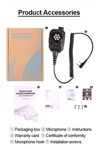 2023 Mới anysecu MIC-K01 Nhấp Nháy Ánh Sáng Tay Microphone Với UV-5R/Uv82/UV-K5 UV-K6/MD-UV380 MD-UV390/TH-UV8000D/KG-UV9Dplus - Product Image 4