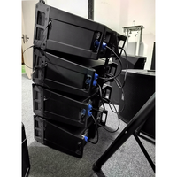 Nouveauté Système audio vidéo et d'éclairage professionnel Caisson de basses actif de 15 pouces avec enceintes actives en ligne de type array en plastique