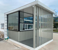 Cabine de sécurité modulaire en acier préfabriquée avec fenêtres en verre pour maison conteneur, atelier, hôtel – Design moderne et portable