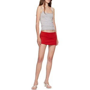 <span class=keywords><strong>Minigonna</strong></span> rossa da donna Micro elasticizzata Sexy a pieghe a caldo avvolgente dimagrante di alta qualità stile Casual abbigliamento estivo all'ingrosso - Product Image 4