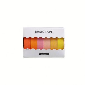 Lot de Rubans Adhésifs en Papier Couleurs Unies - Série Multicolore (Océan/Automne/Lavande/Forêt) pour Scrapbooking, Bricolage et Bureau - Product Image 2