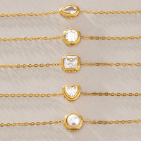 Bracelet en acier inoxydable ERESI avec cœur en zircon cubique, plaqué or PVD, pour femmes, accessoires de mode quotidiens, bracelet personnalisé