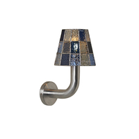 Nueva Lámpara de Pared de Mosaico de Vidrio Hecha a Mano de ZeroUNO Lighting, Estilo Turco Bohemio con Cuerpo de Hierro, Lámpara de Noche para Hotel