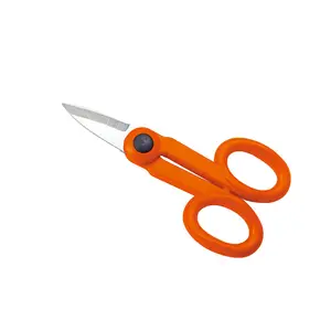 Drop forged entirely Carbon Steel Ergonomic Copper wire Cutter Scissors smooth cutting edge Electrician Scissor