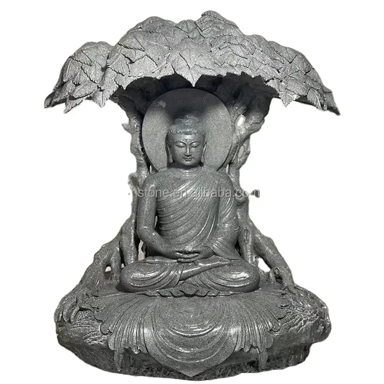 정원 야외 예술 장식 손 조각 흰 돌 큰 앉아 불교 명상 부처님 동상 홈 조각