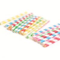 Pailles en papier flexibles biodégradables écologiques personnalisées imprimées 8*197 mm 8x210 mm pour milkshake et thé boba