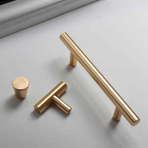 Nordic light luxury zinc alloy cabinet <strong>door</strong> handle, drawer cabinet, simple <strong>French</strong> gold pull - Product Image 1