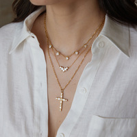 Collier tendance en acier inoxydable plaqué or avec imitation perle, chaîne à maillons étoile et pendentif cœur pour femme, idéal pour un anniversaire