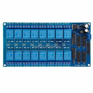 Módulo de Relés de 16 Vías, Placa de Control de 5V 12V con Protección de Optoacoplador y Fuente de Alimentación LM2596 - Product Image 1