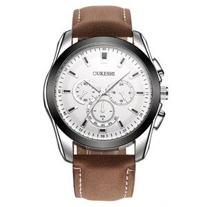 Procesamiento personalizado Popular gran oferta impermeable moda cinturón de tres ojos estilo reloj de cuarzo para hombres - Product Image 1