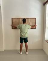Moderne Bali macramé tissé à la main décor géométrique mur Art fil de coton tenture murale pour appartement chambre décoration de la maison EH2502069