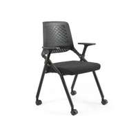Chaises de formation de salle de conférence pliables en tissu de qualité supérieure avec dossier PP + GF réglable